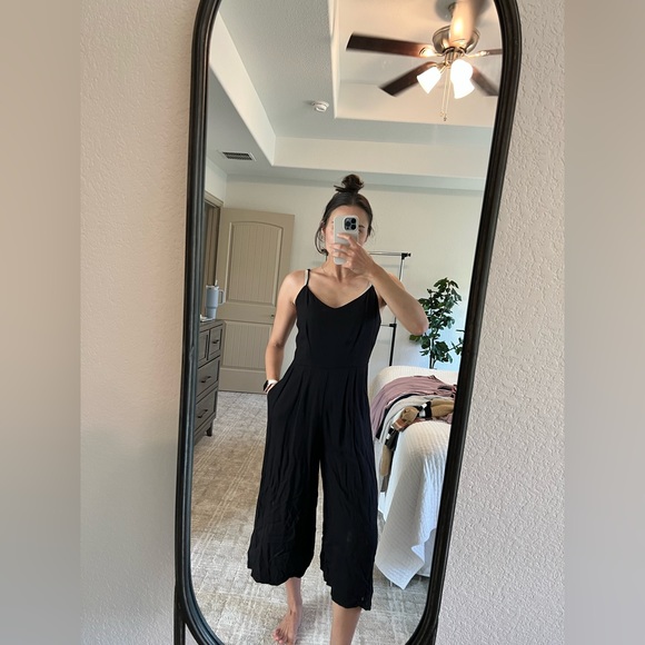 Black Dressy Wide Leg Jumpsuit - Picture 1 of 6